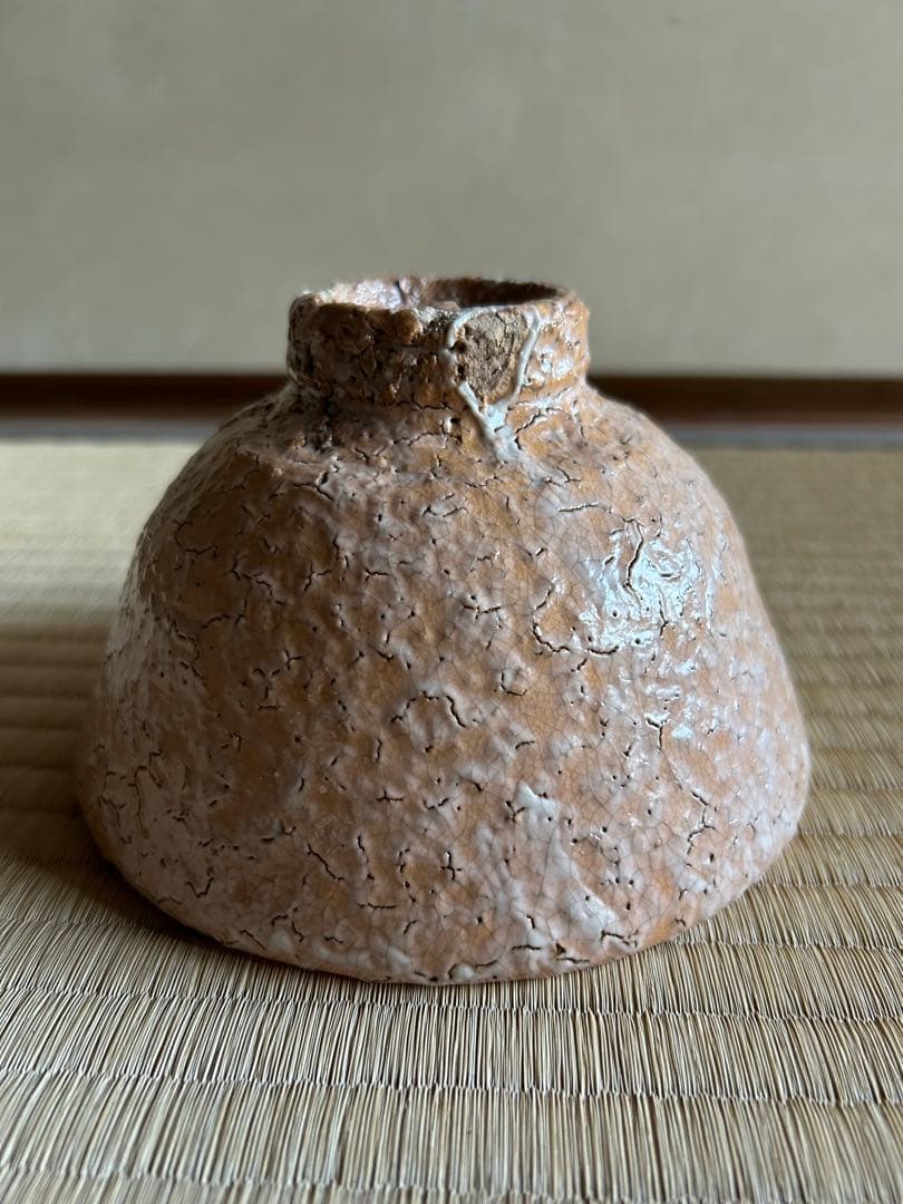 味舌隆司 萩茶盌　前大徳寺 福本積應 書付