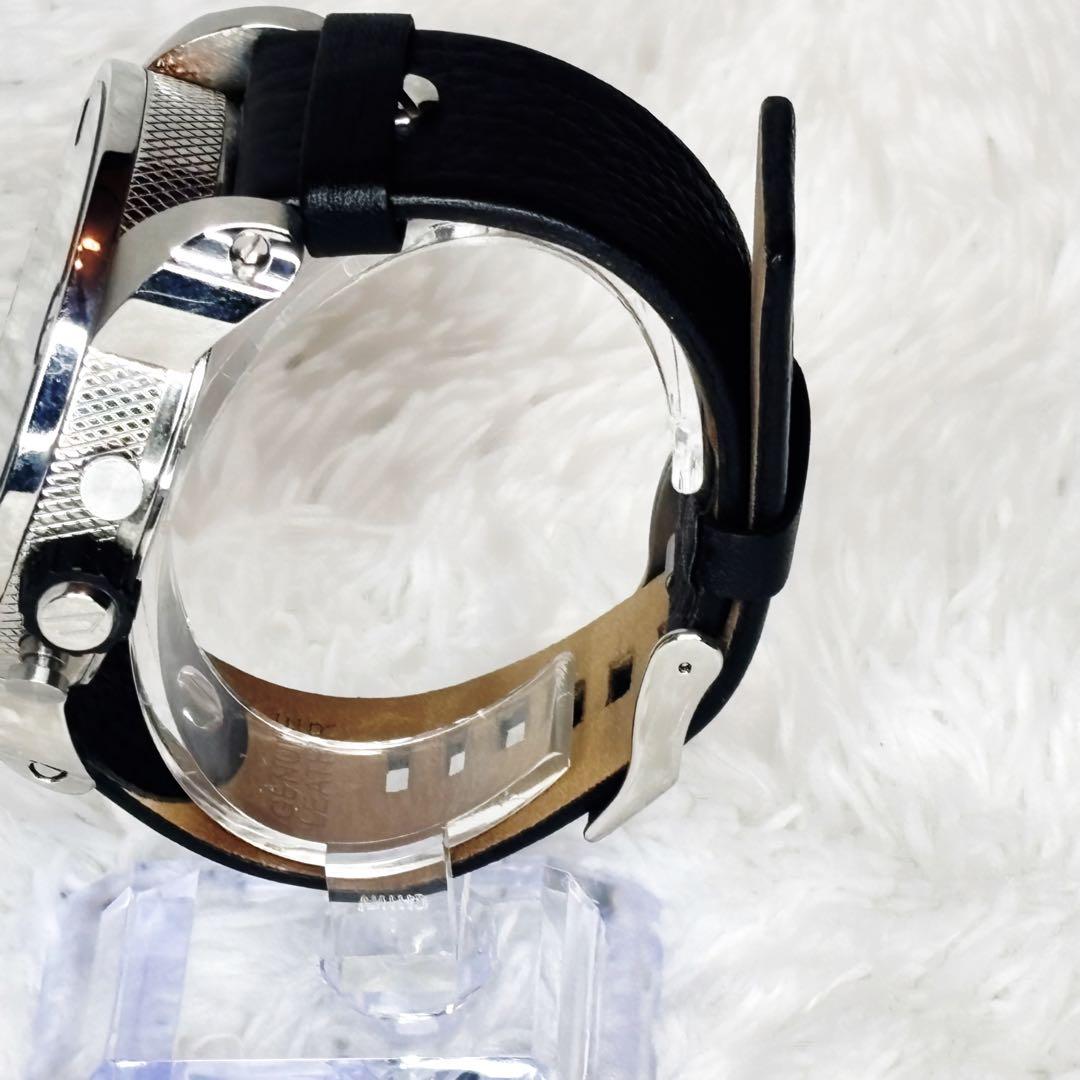 極美品 DIESEL DZ7256 リトルダディ デュアルタイム 稼働品