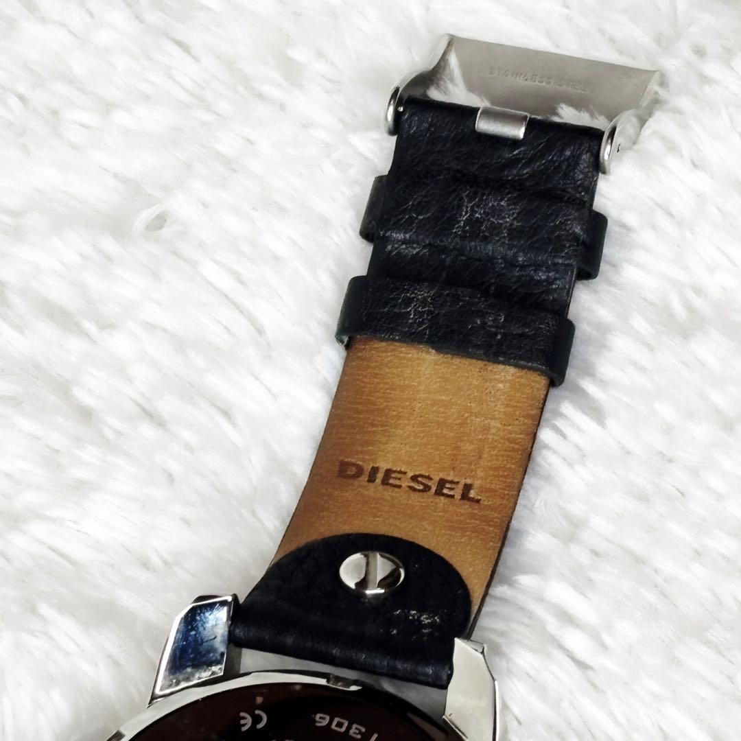 極美品 DIESEL DZ7256 リトルダディ デュアルタイム 稼働品