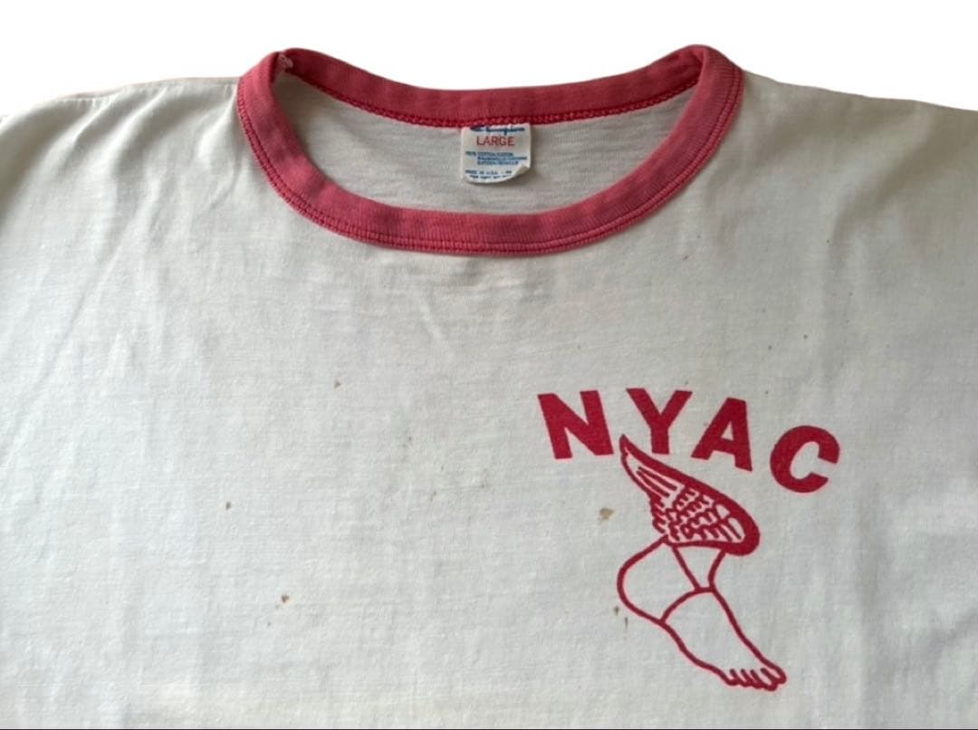 Visco　80s チャンピオン リンガーtシャツ USA製 L