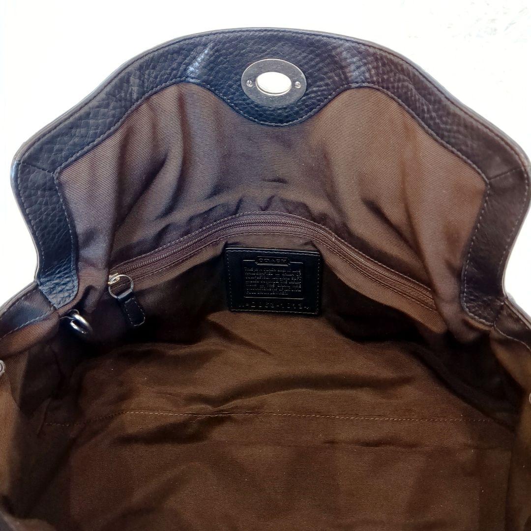 美品✨COACH　チェルシー サッチェル ハンドバッグ ターンロック レザー黒