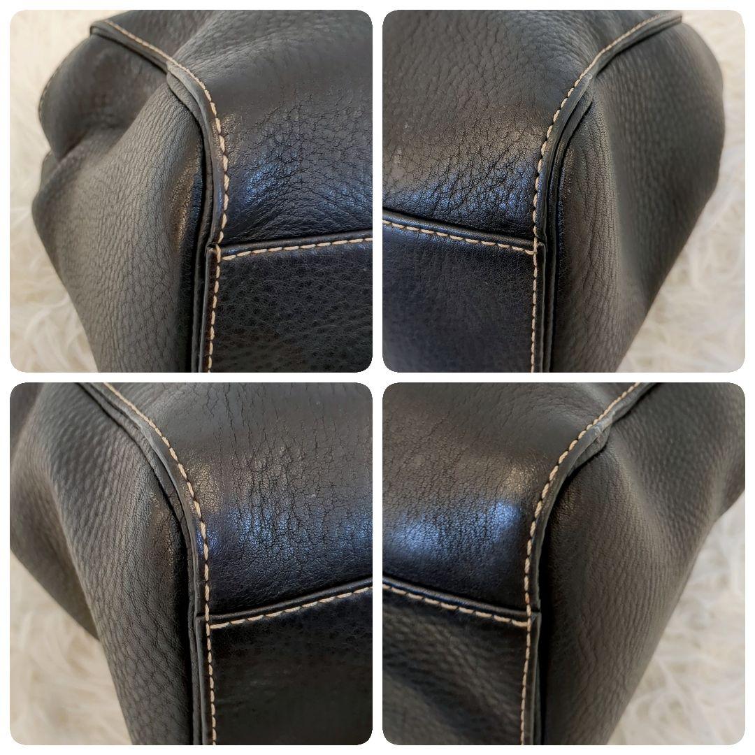 美品✨COACH　チェルシー サッチェル ハンドバッグ ターンロック レザー黒