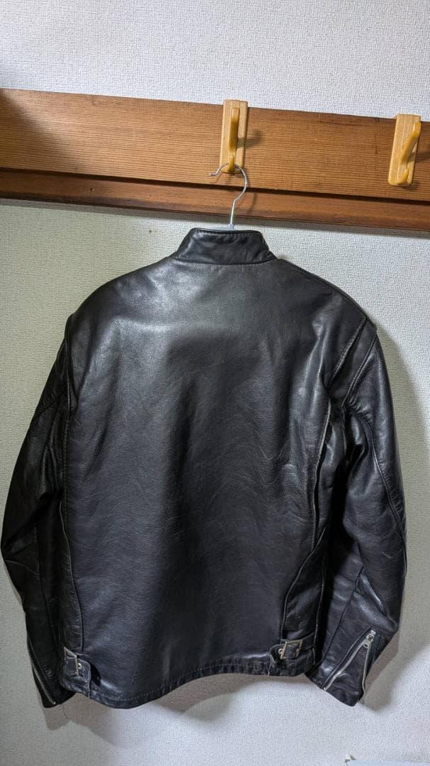 Schott141 貴重品番！36インチ黒 レザー シングルライダースジャケット