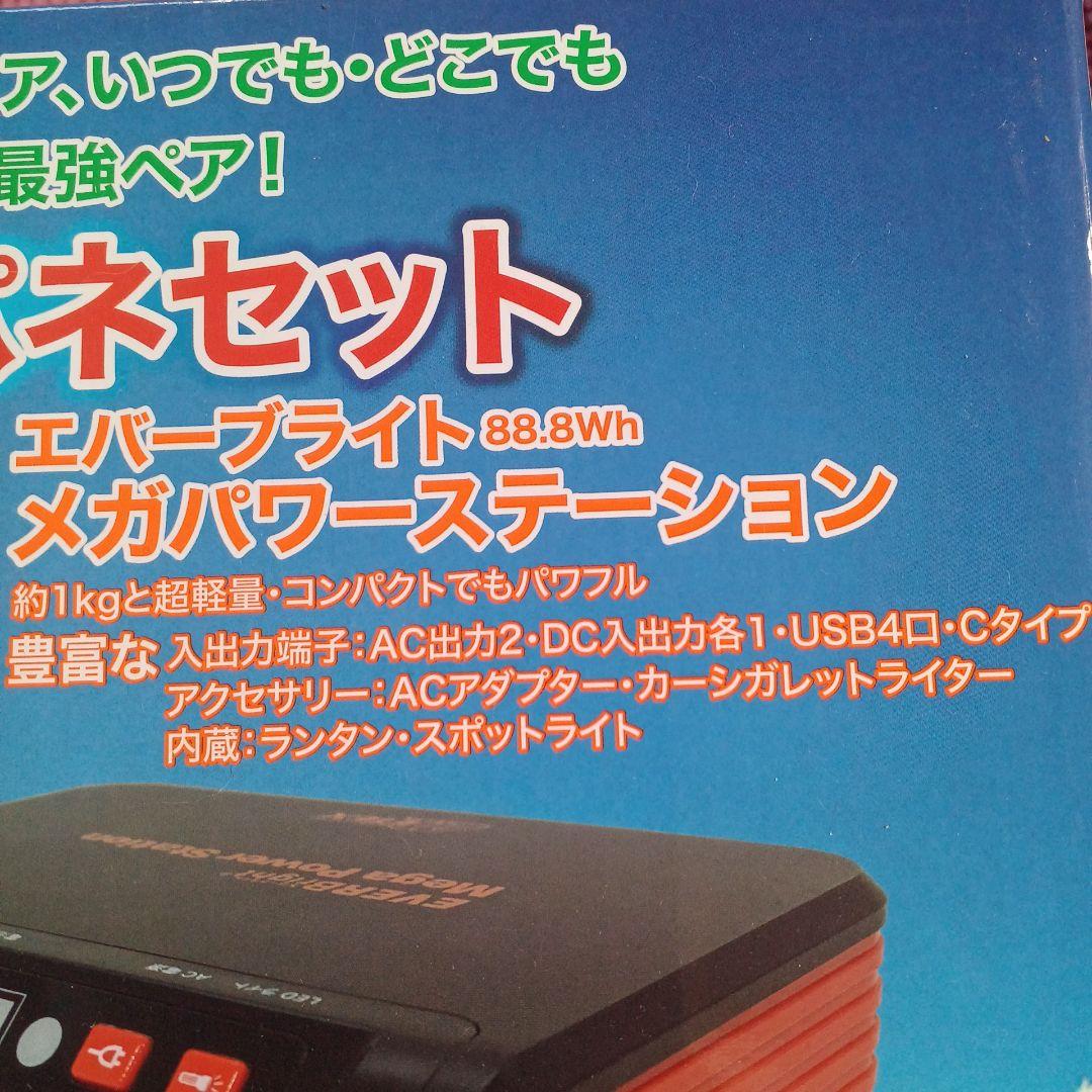 未使用エバーブライトメガパワーステーション・メガパネ21Wセット