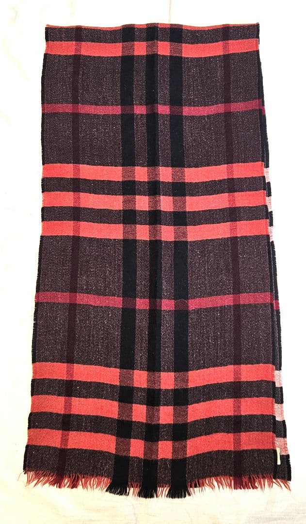 希少　BURBERRY　バーバリー　リバーシブル　カラー　チェック　マフラー