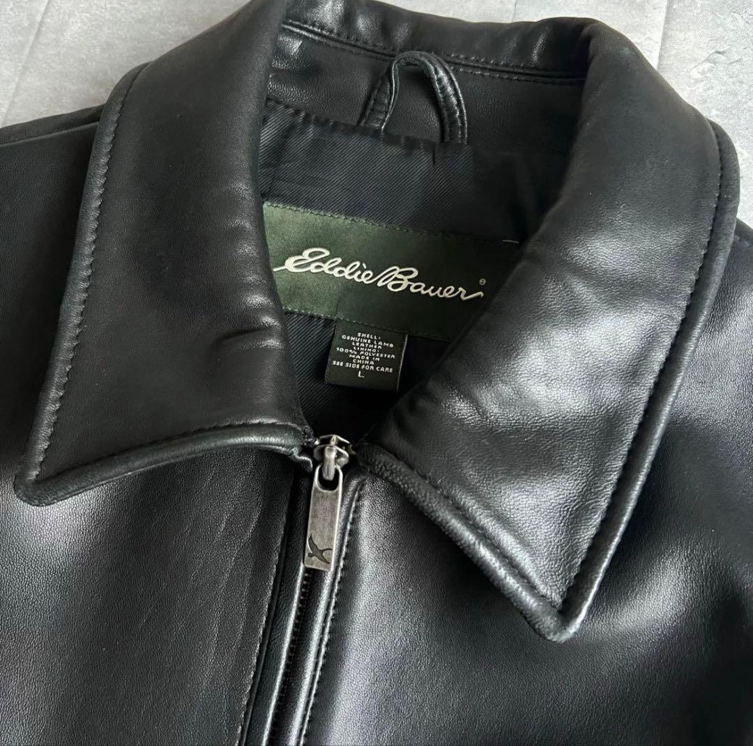 【10月5日出品終了】Eddie Bauer 00s ラムレザージャケット