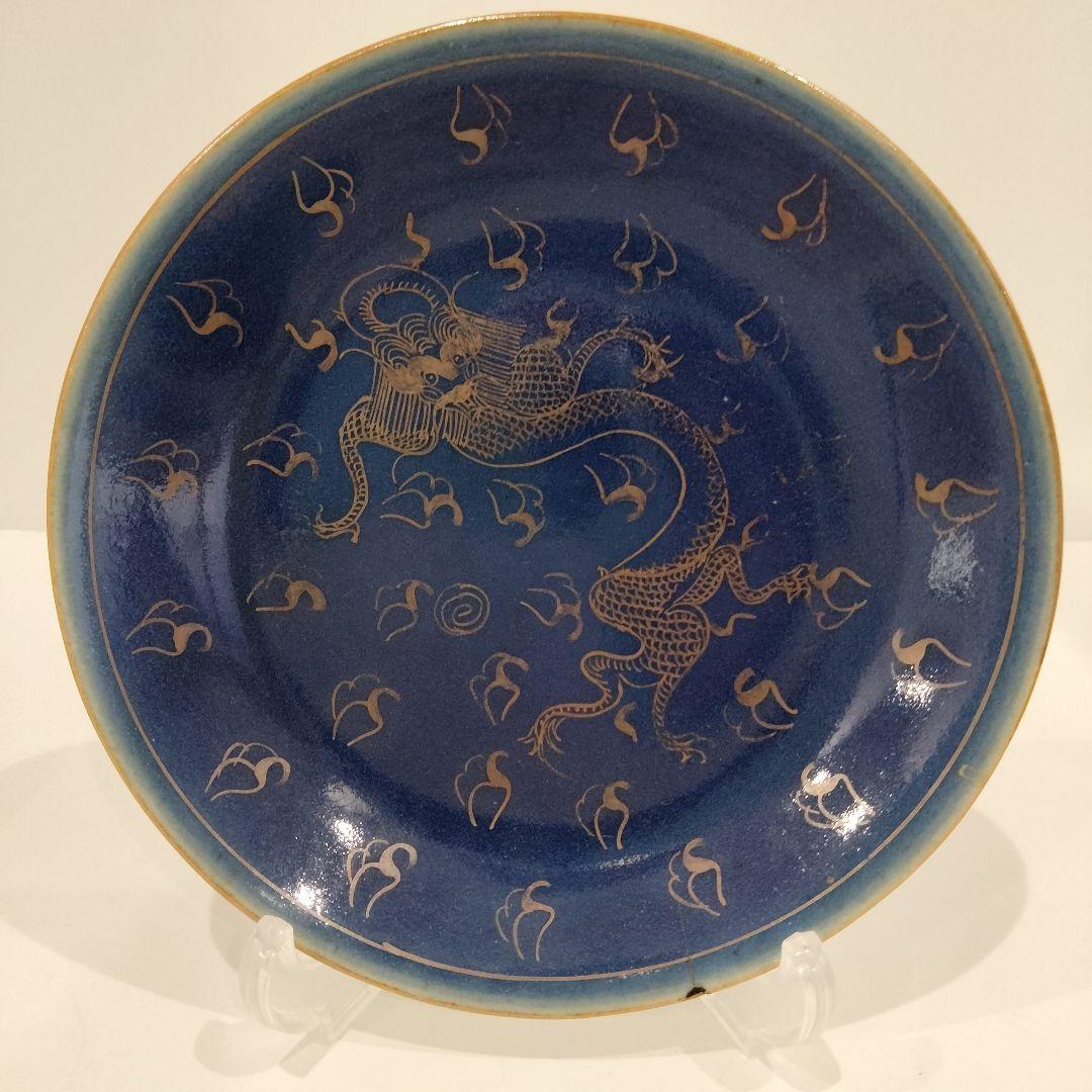 M352 清代 民国 清朝期 十錦皿 三客 中国古玩 唐物 木箱付 中国古美術