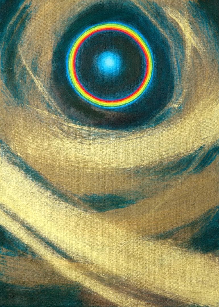 油絵 菅家令子 絵 絵画インテリア額付(黒) F4-G232023 風景祈り希望