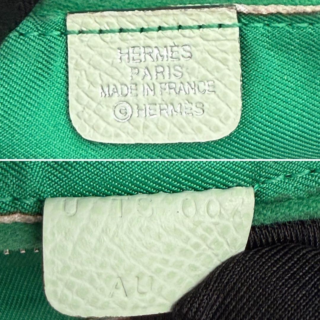 美品✨エルメス アザップ シルクイン コンパクト ブラック U刻印 財布 822