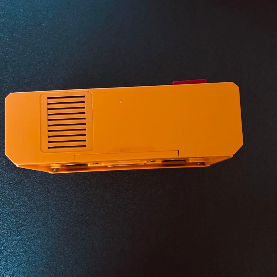 SEIKOパタパタ目覚まし時計 サービス付き　乾電池式オレンジ昭和レトロ