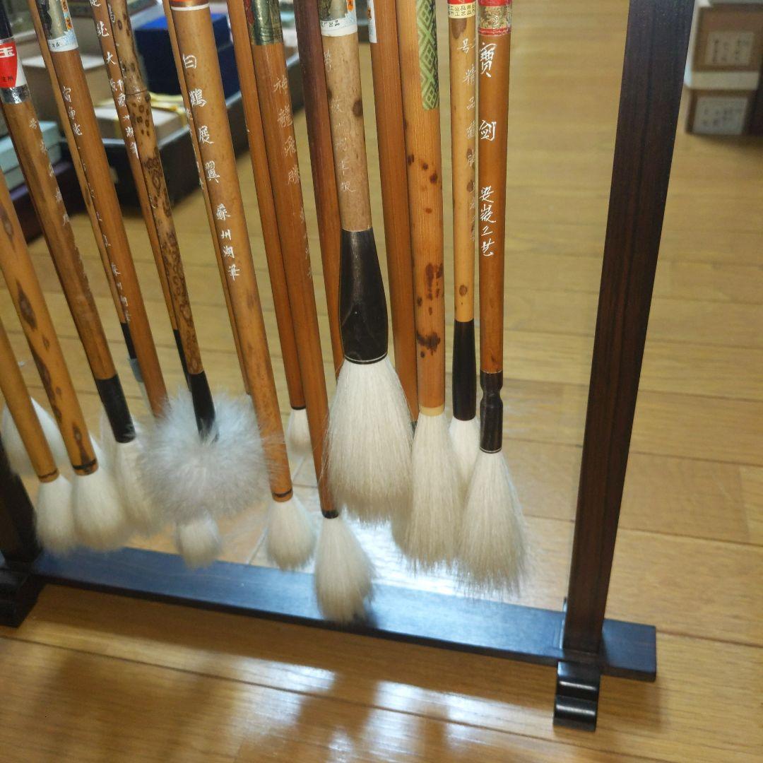 紫檀材　筆架（筆吊り）