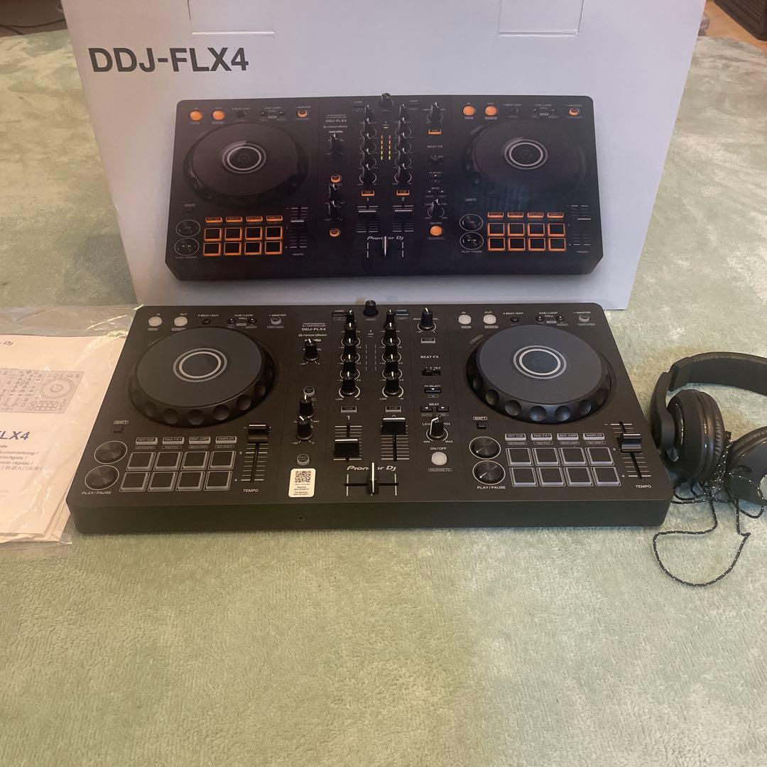 Pioneer DDJ-FLX4 コントローラー ヘッドフォン付【説明書、箱付】