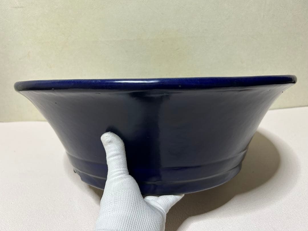 大型　松泉焼　山秋　盆栽鉢