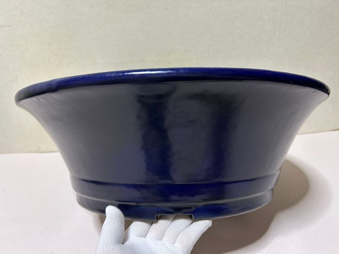 大型　松泉焼　山秋　盆栽鉢