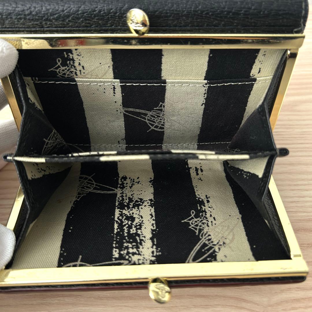 【美品✨️】Vivienne Westwood 三つ折り財布 がま口 オーブ 黒