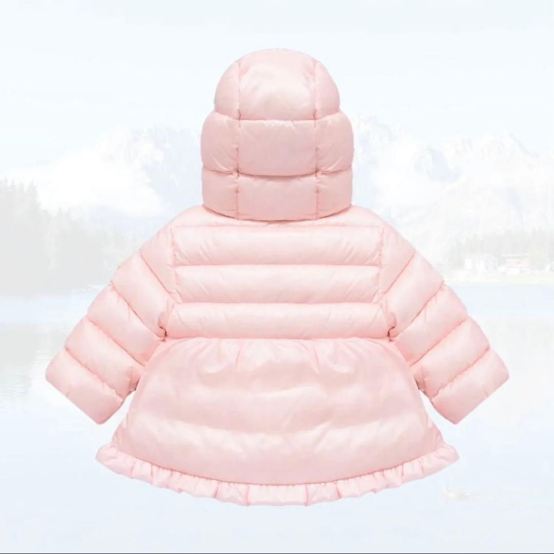 美品　MONCLER フード付きダウンジャケット ピンク　試着のみ　12/18M
