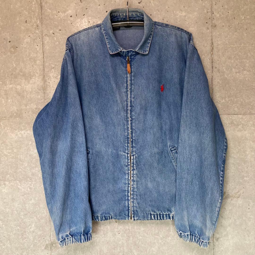 USA製 90年代 ポロ　ラルフローレン デニム スイングトップ メンズ