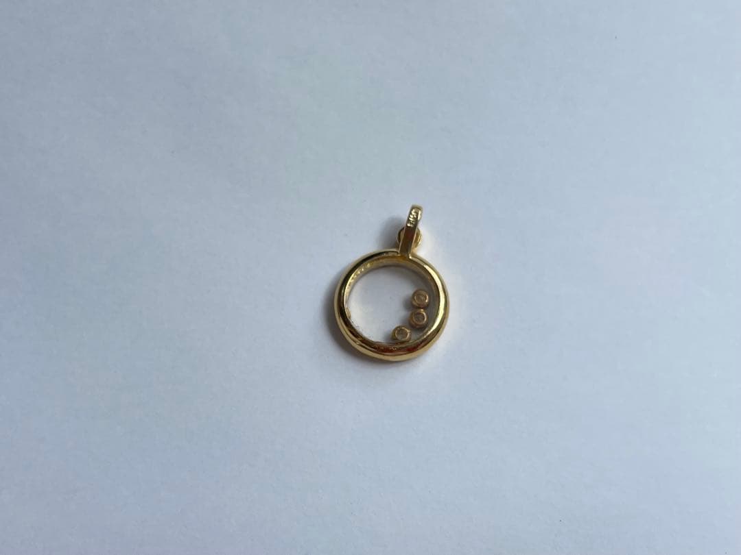 K18 18Kゴールド サークルペンダント中古良品