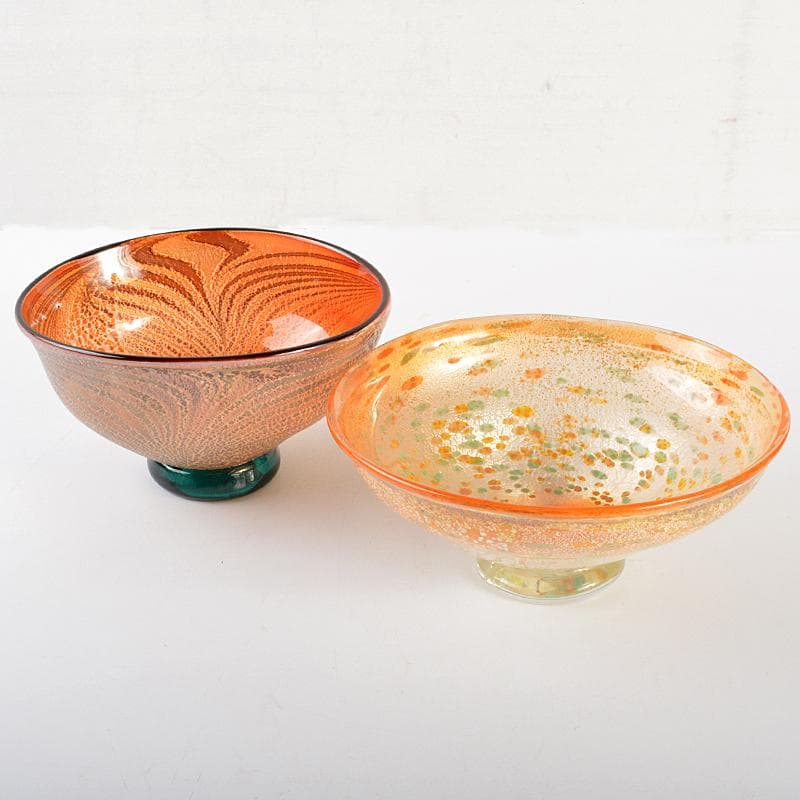 ガラス作家　高松敬子作　鉢　器　2点まとめて　D　R7510
