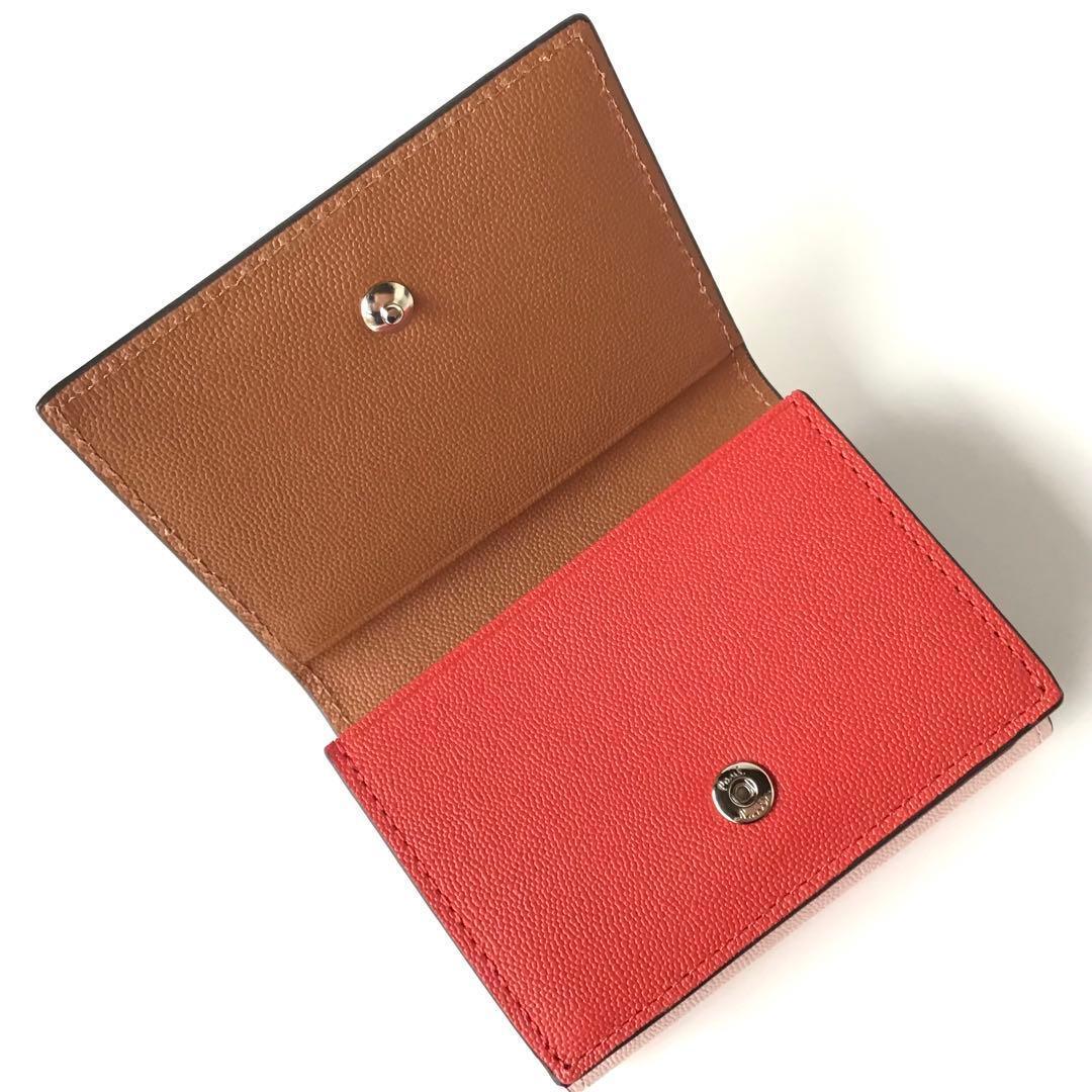 【新品】ポールスミス✨カラーブロック ３つ折り財布 キャメル ミニ財布 折財布