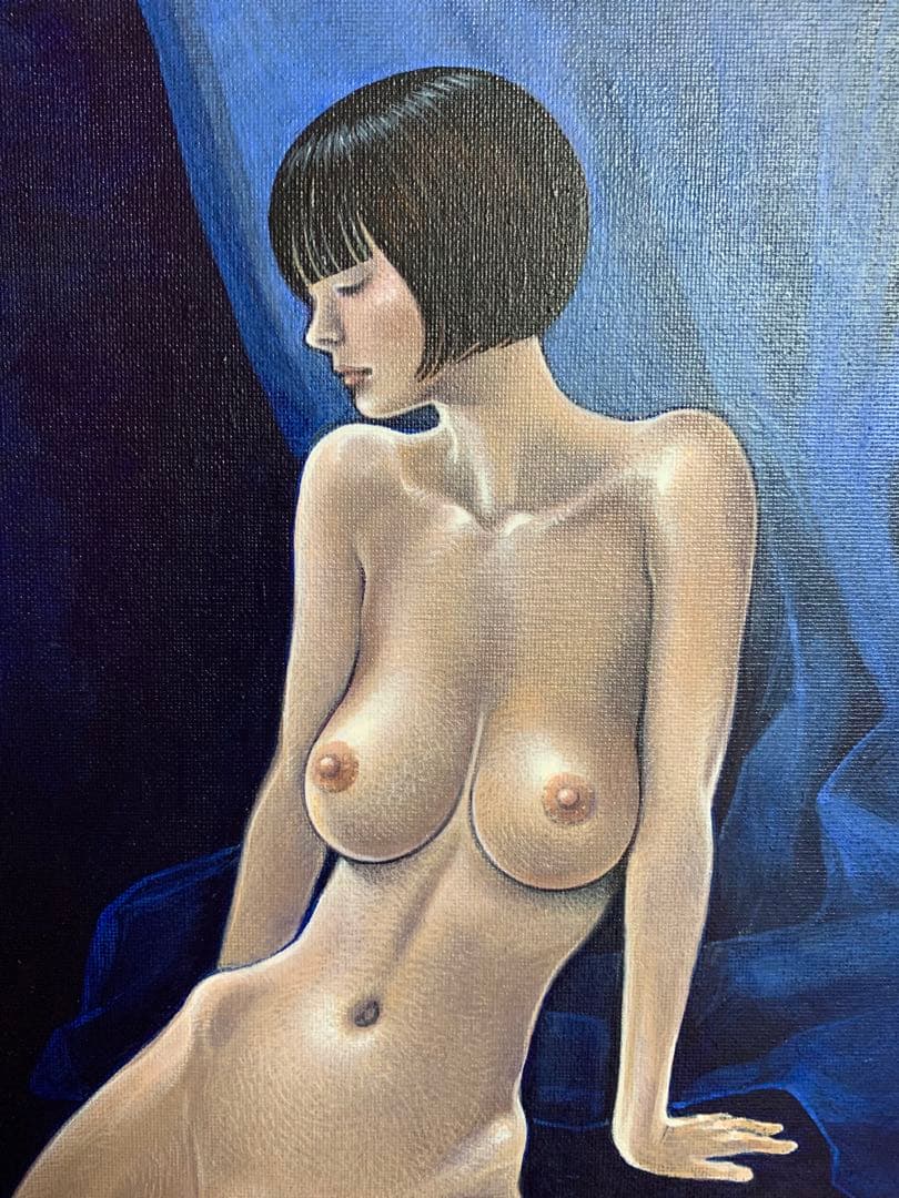 アクリル画　裸婦　美人画