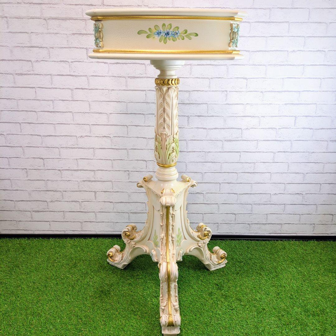 SILIK(シリック)　ロココ調　引き出し付きサイドテーブル　花台、飾り棚