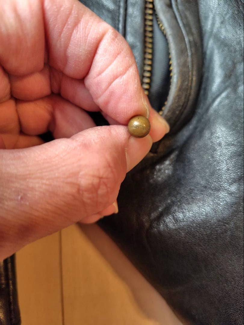 ビンテージ　ロンジャン　シングル　レザー