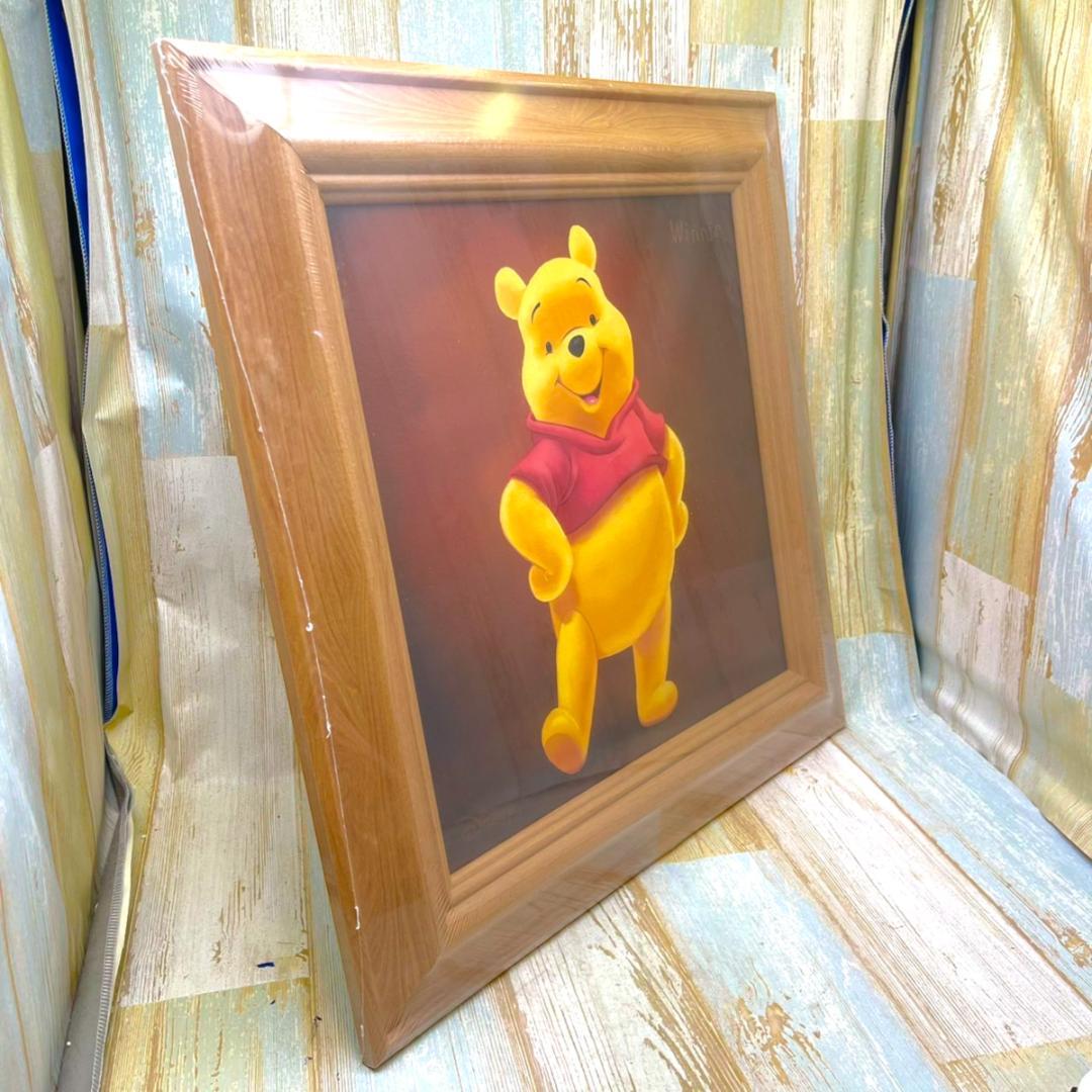 新品★くまのプーさん Winnie the Pooh 油絵風 額縁