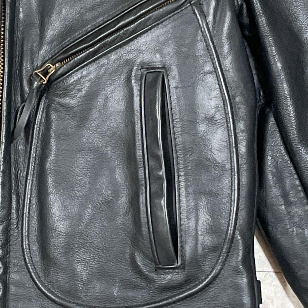 USA製 SCHOTT ショット シングルライダース Dポケット レザー 黒 M