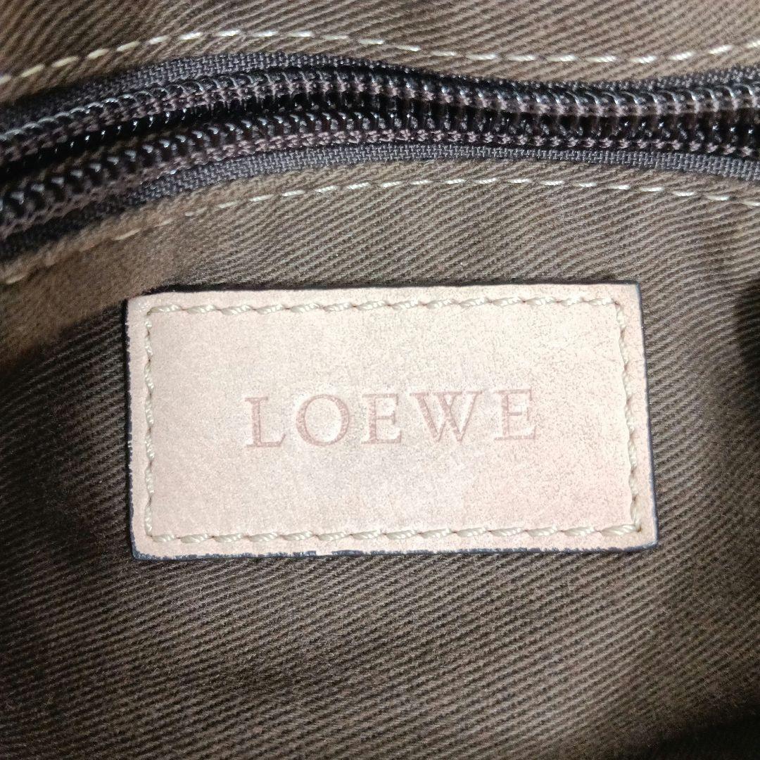 LOEWE ベージュ キャンバス ショルダーバッグ 上273