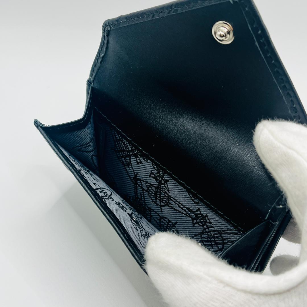 Vivienne Westwood 新品 黒 ミニ財布 レター型 マット 型押し