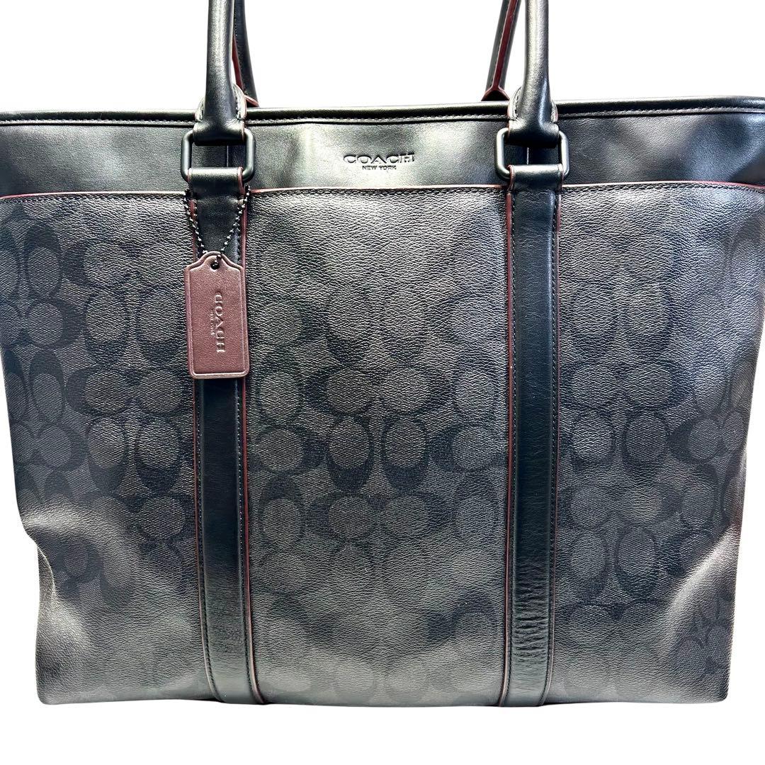 COACH コーチ　ビジネスバッグ　トートバッグ　2way シグネチャー　黒