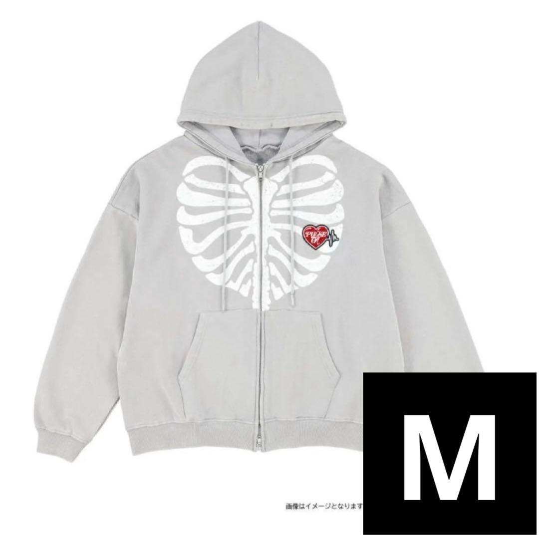 TREASUREフーディー パーカー PULSE ON グレー