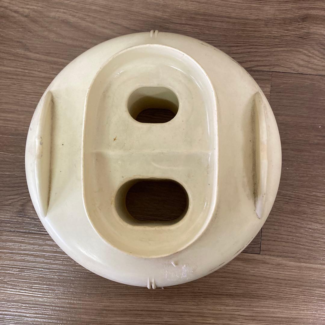 E-1 【骨董品】鉄製 茶釜 火鉢 刻印あり 渦巻き鐶 鉄器 レトロ アンティー