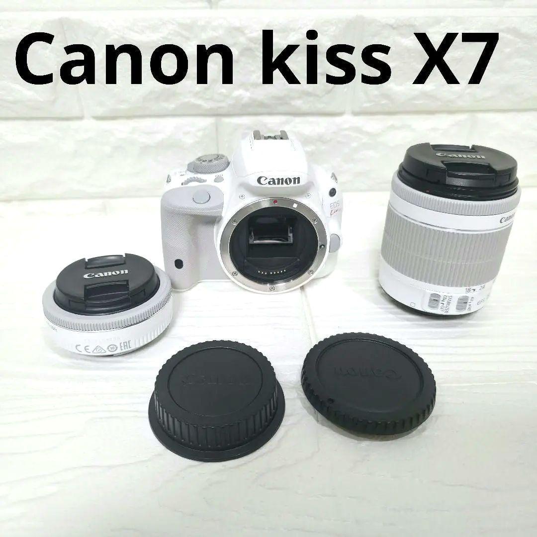 343美品】Canon kiss X7 ダブルレンズキット　レンズ×2　キャノン