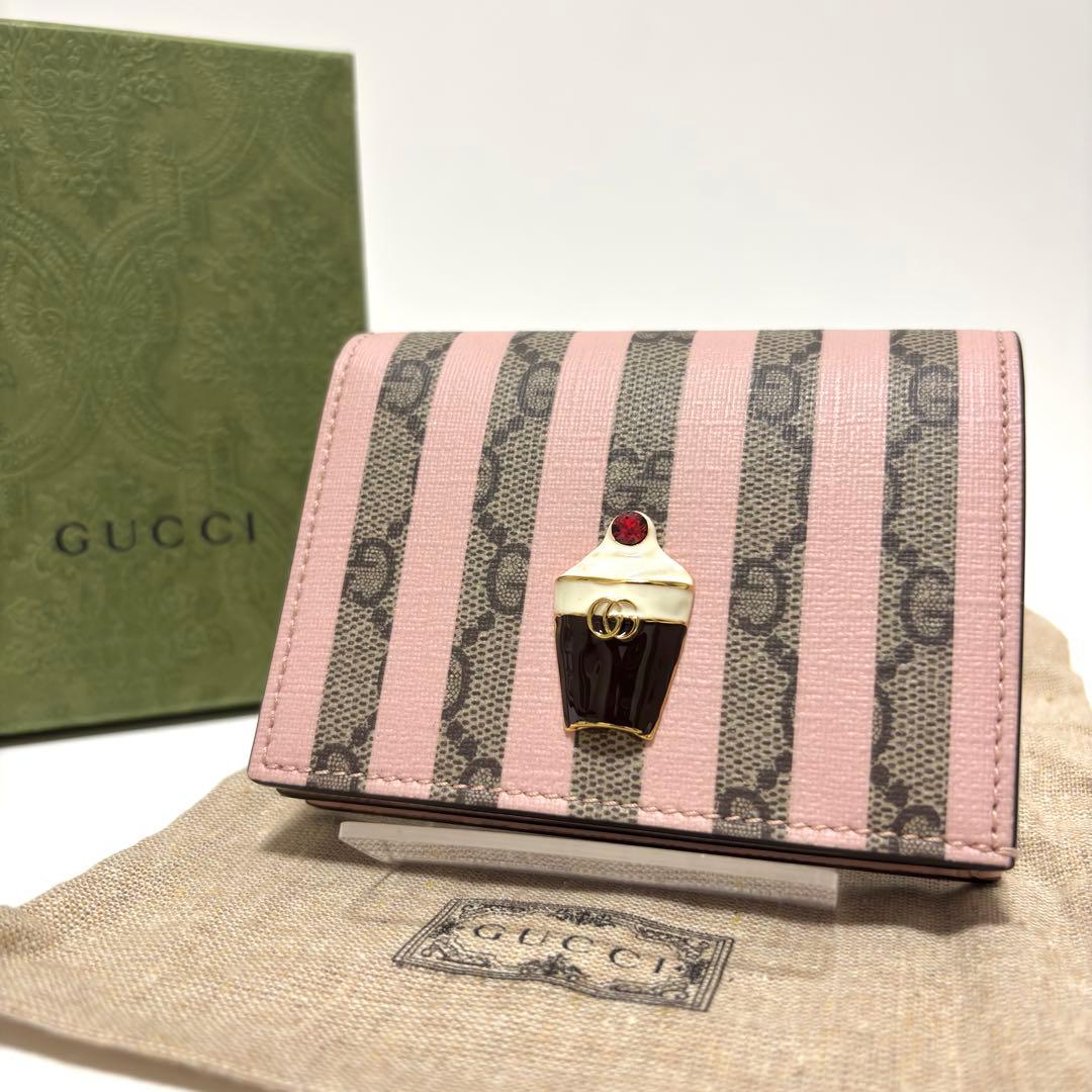 531箱付✨極美品✨GUCCI グッチ 折り財布 GGスプリーム アイスクリーム