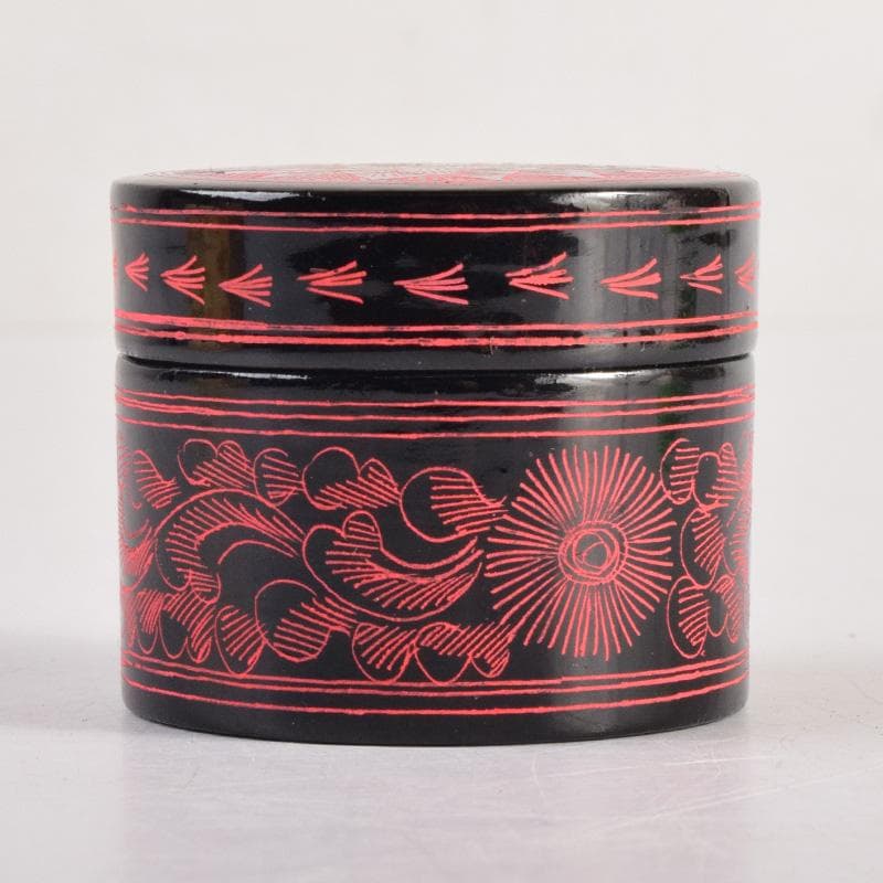 茶道具　蒟醤塗　キンマ　棗　表千家　堀内宗完(兼中斎)極め箱　V　8277