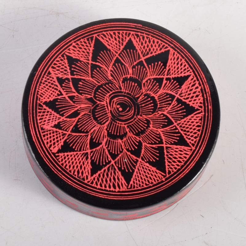 茶道具　蒟醤塗　キンマ　棗　表千家　堀内宗完(兼中斎)極め箱　V　8277