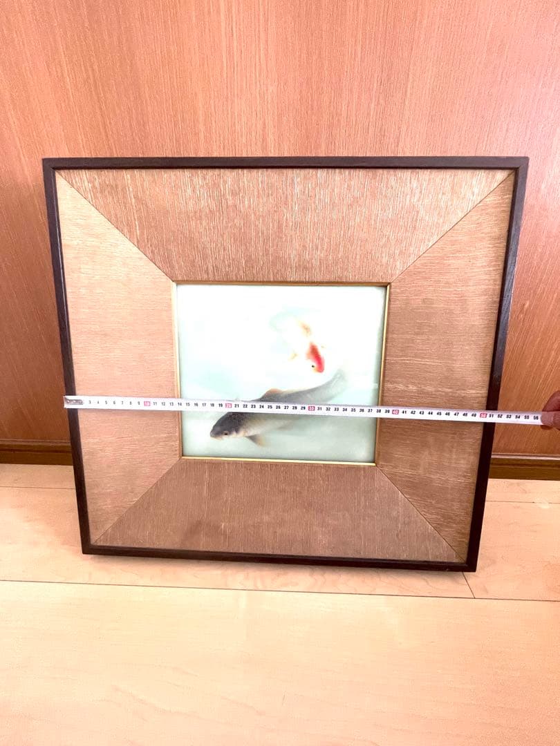 【価格交渉大歓迎】安藤造 七宝 双鯉図 陶額 共箱