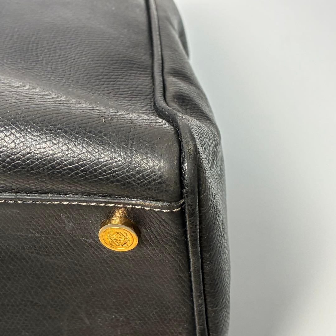 【良品】LOEWE　ロエベ　ビジネスバッグ　ブリーフケース　レザー　２WAY　黒