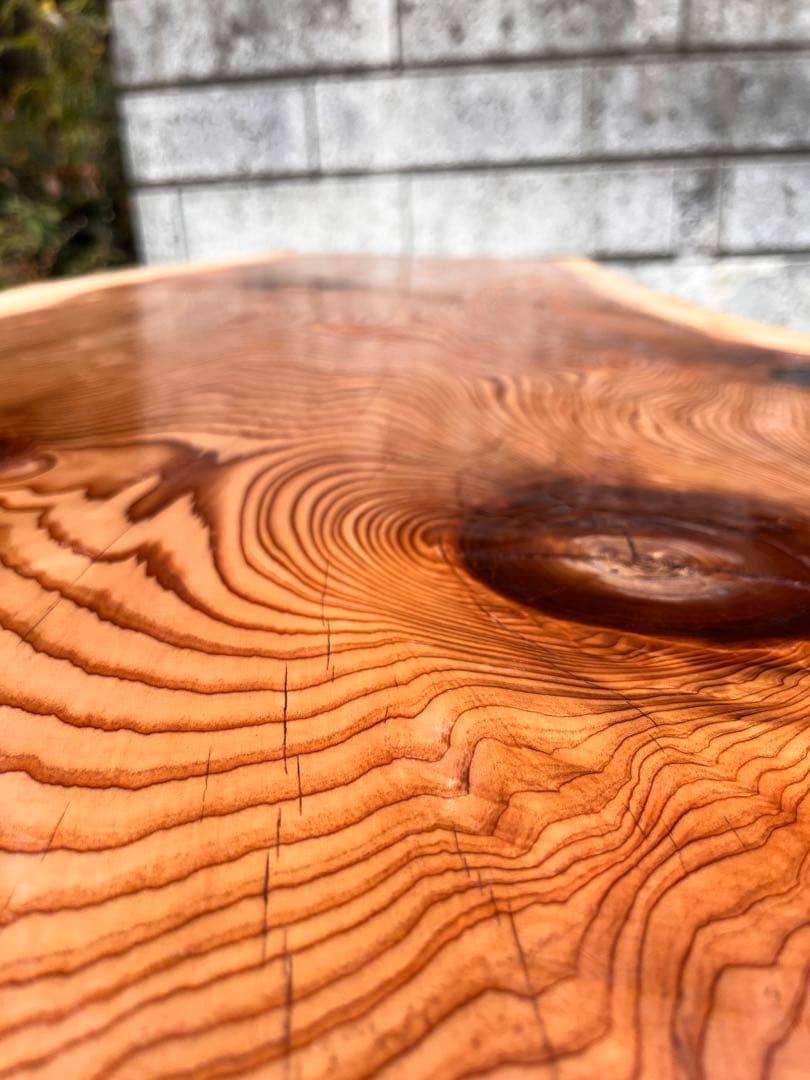 紀州杉　レジン一枚板　ダイニングテーブル