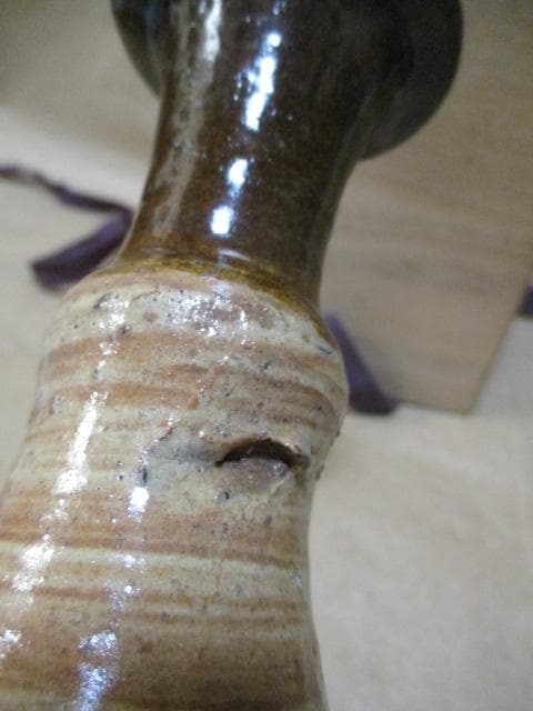 古唐津　二彩唐津瓶　古箱付き　R29-1