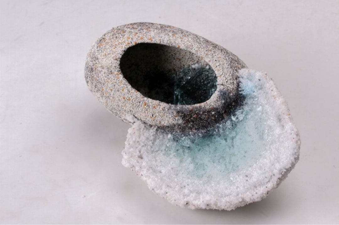 小川待子作　釉薬と陶器　オブジェ　現代アート