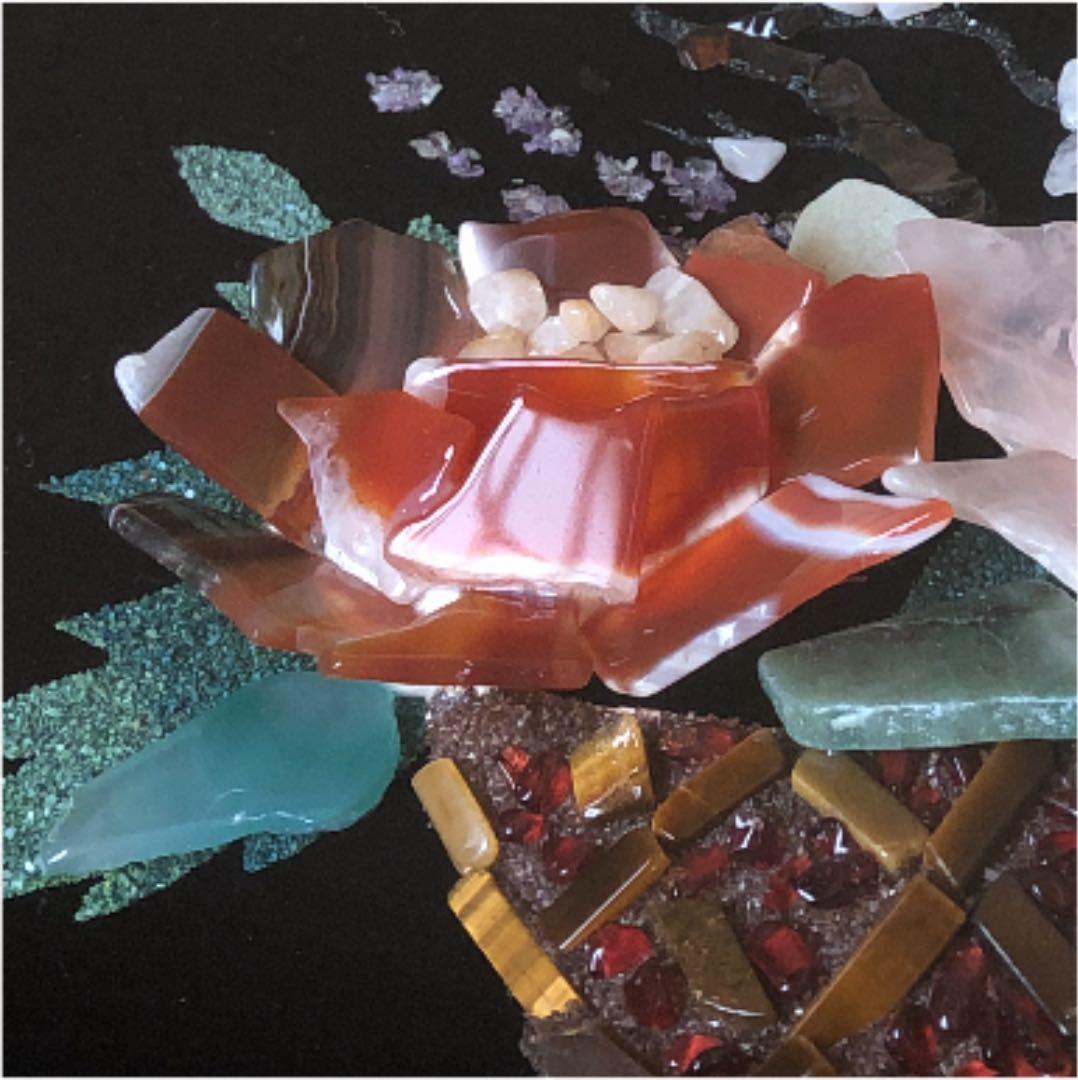 絵画 パワーストーン 開運　アート　額付き