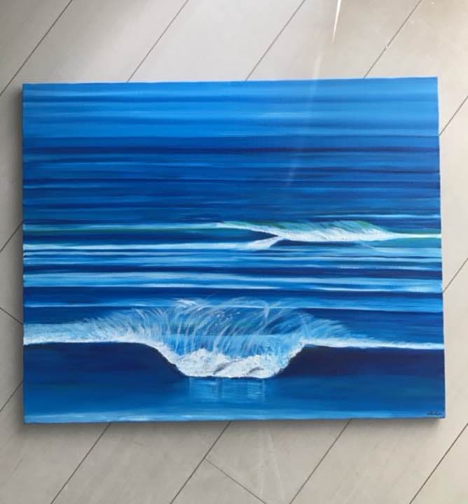 アート♡インテリア♡絵♡海の絵♡ハンドメイド♡ロンハーマン