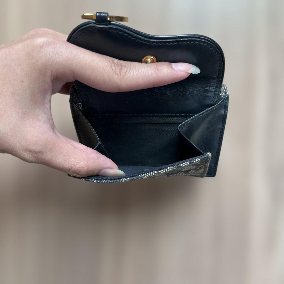 Dior モノグラム 三つ折り財布 ネイビー