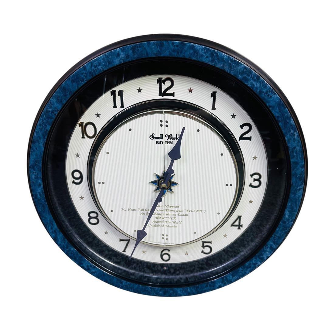 美品 RHYTHM リズム Small World 4MH754 からくり時計