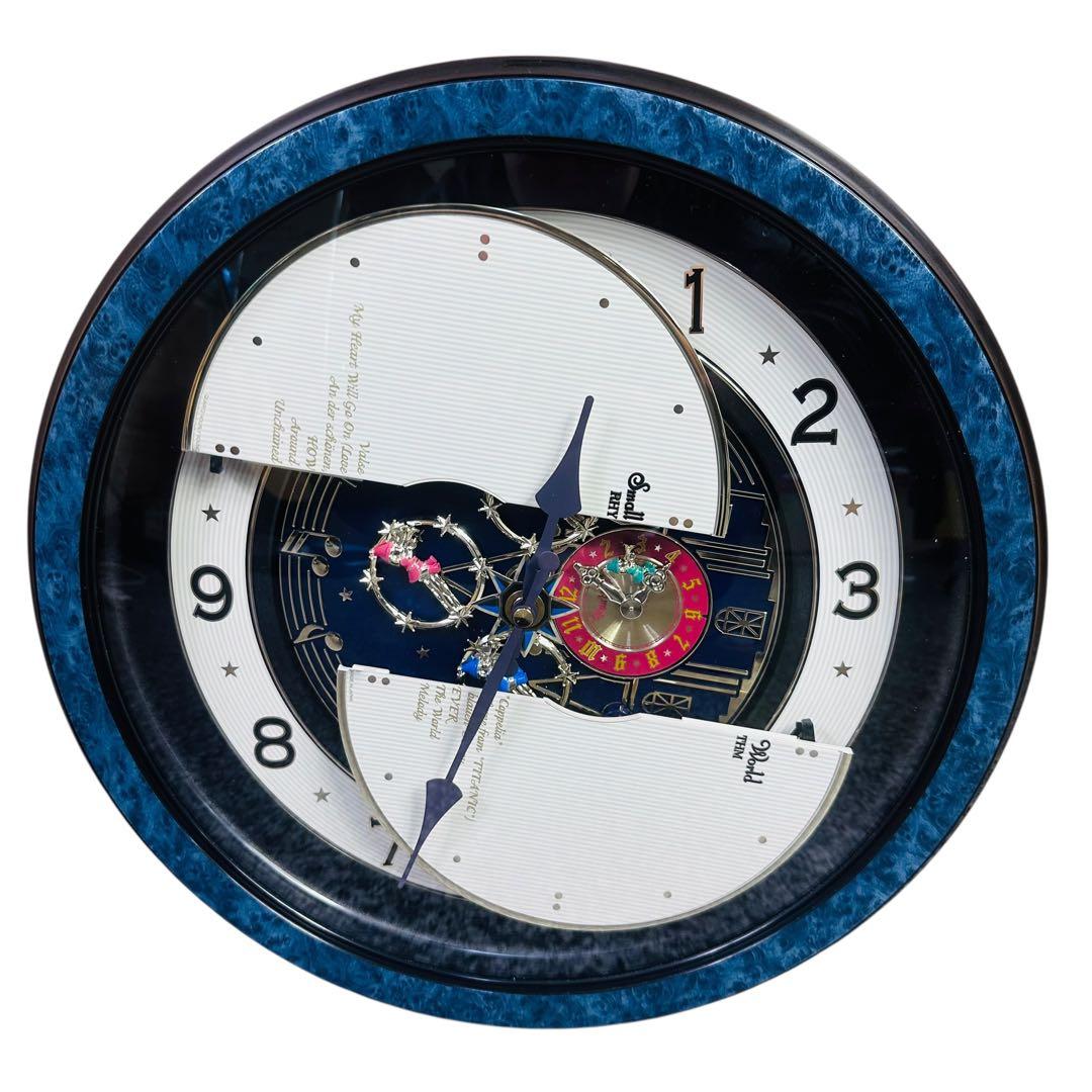 美品 RHYTHM リズム Small World 4MH754 からくり時計