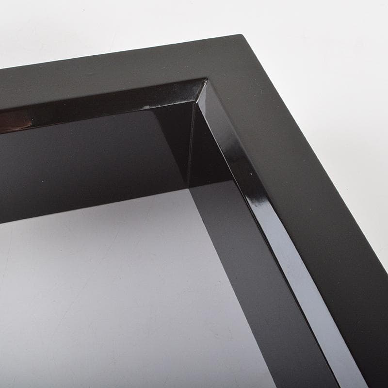 茶道具　輪島塗　 北浜宗真作　真塗　炉縁　共箱　C　R6837B