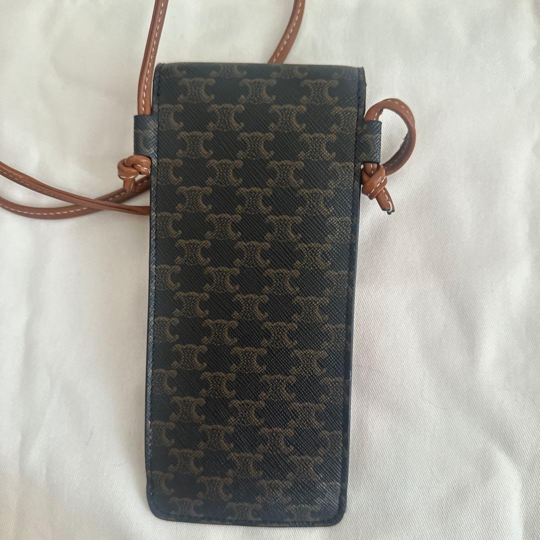 CELINE ダークブラウンショルダーバッグ